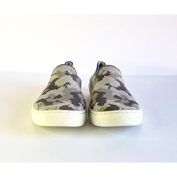 ROTHY'S Kids Slip On Sneakers Gray Camo Sz 4 36 Flat Washable Comfort Shoes - Picture 8 of 16